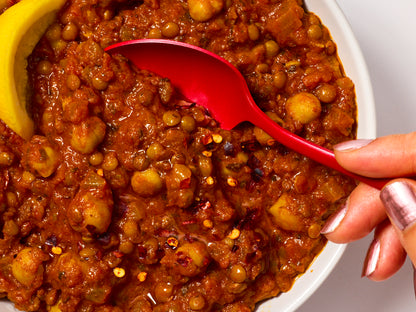 Spiced Lentil & Chickpea Stew Soup